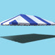 20' x 30' West Coast Frame Party Tent Top - Blue and White