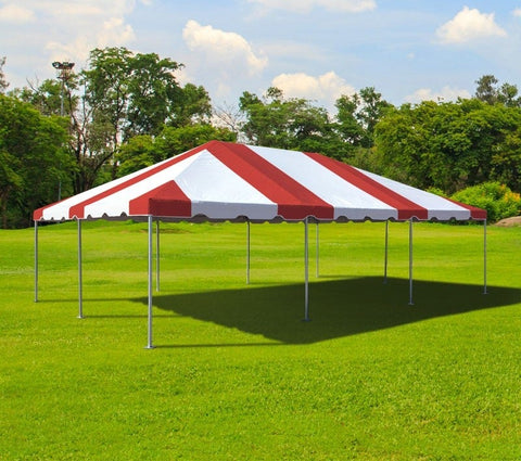 20' x 30' Premium West Coast Frame Party Tent - Red and White