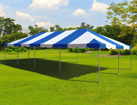 20' x 40' Premium West Coast Frame Party Tent - Blue and White