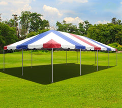 20' x 40' Premium West Coast Frame Party Tent - Red, White and Blue