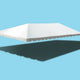 30' x 45' West Coast Frame Tent Top, White Sectional