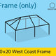 10' x 20' Replacement West Coast Tent Frame Only, Single Tube