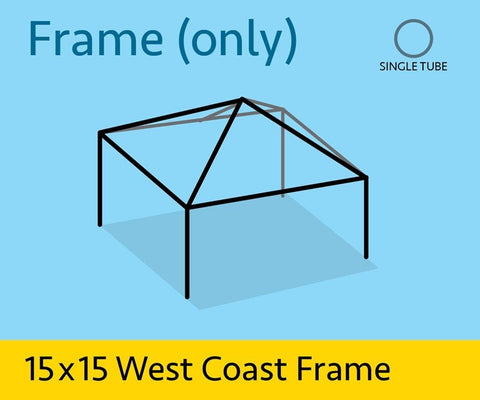 15' x 15' Replacement West Coast Tent Frame Only, Single Tube