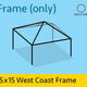 15' x 15' Replacement West Coast Tent Frame Only, Single Tube