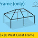 15' x 30' Replacement West Coast Tent Frame Only, Single Tube