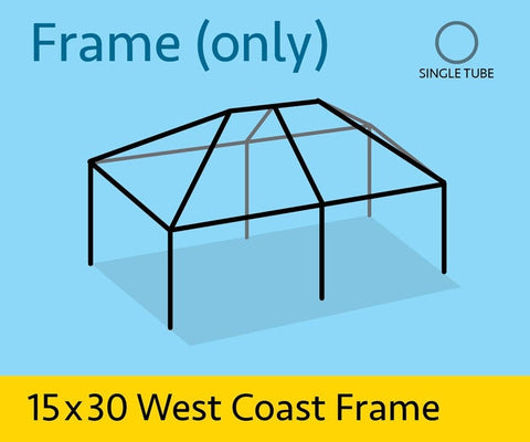 15' x 30' Replacement West Coast Tent Frame Only, Single Tube