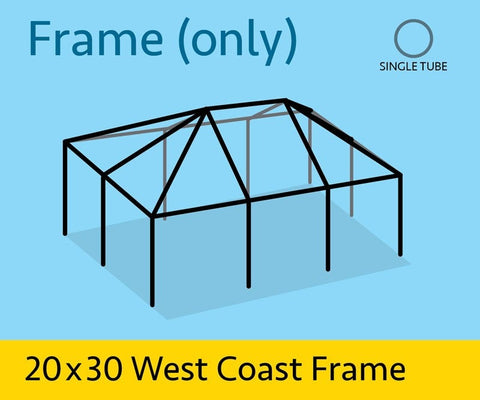 20' x 30' Replacement West Coast Tent Frame Only, Single Tube