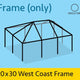 20' x 30' Replacement West Coast Tent Frame Only, Single Tube
