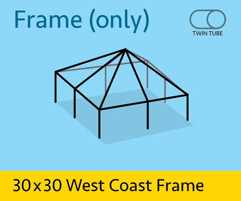 30' x 30' West Coast Frame Tent - Twin Tube Frame Only