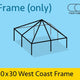 30' x 30' West Coast Frame Tent - Twin Tube Frame Only