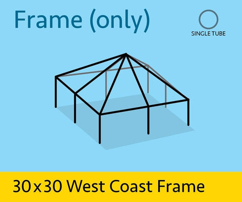 30' x 30' Replacement West Coast Tent Frame Only, Single Tube