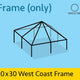30' x 30' Replacement West Coast Tent Frame Only, Single Tube