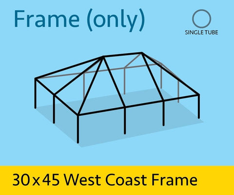 30' x 45' Replacement West Coast Tent Frame Only, Single Tube