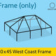 30' x 45' Replacement West Coast Tent Frame Only, Single Tube