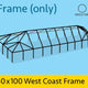 40' x 100' Replacement West Coast Tent Frame Only, Single Tube