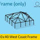 40' x 40' Replacement West Coast Tent Frame Only, Single Tube