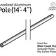 14' 4" Spreader Pipe for West Coast Frame Tent, Single Tube