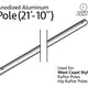 21' 10" Pipe for West Coast Frame Tent, Single Tube