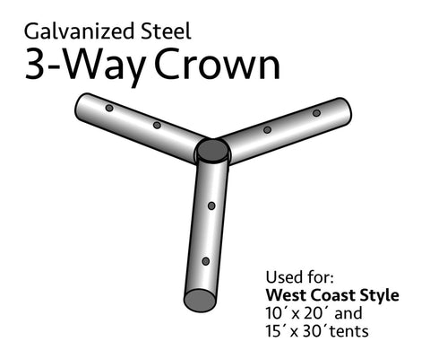 3 Way Crown for West Coast Frame Tent
