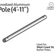 4' 11" Pipe for West Coast Frame Tent, Single Tube