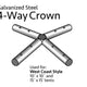 4 Way Crown for West Coast Frame Tent