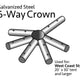 6 Way Crown for West Coast Frame Tent