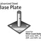 Base Plate for West Coast Frame Tents, Single Tube