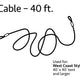 Cable Set for 40 Wide West Coast Frame Tents