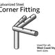 4-Way Corner Fitting for West Coast Frame Tent, Single Tube