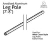 Image of 7' 8" Leg Pipe for West Coast Frame Tent, Single Tube