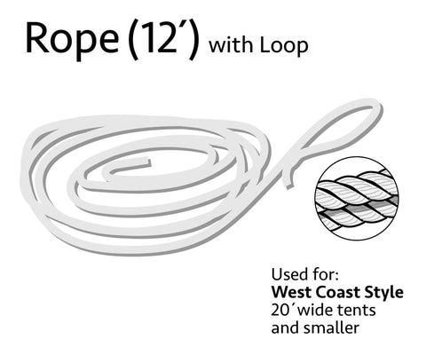 3/8" x 12' Rope with Loop