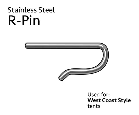 Stainless Steel R-Pin for West Coast Frame Tents