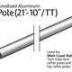 21' 10" Pipe for West Coast Frame Tent, Twin Tube