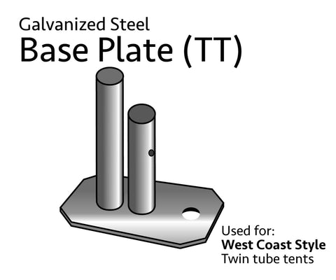 Base Plate Foot for West Coast Frame Tents, Twin Tube
