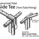 4-Way Side Tee for West Coast Frame Tents, Twin Tube