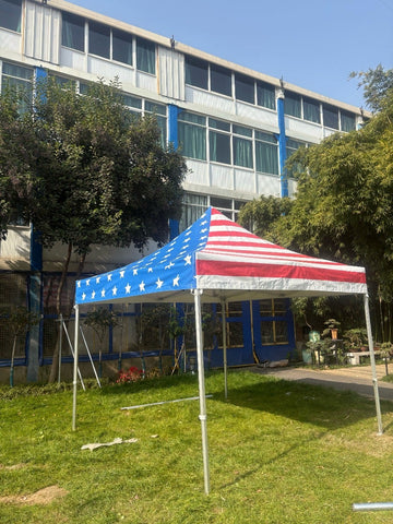 10' x 10' 50mm Speedy Tent - Red, White and Blue