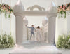 Image of White Wedding Castle Bounce House with Blower