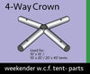 Image of 4-way Crown for Weekender West Coast Frame Tent