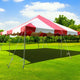 20' x 20' Weekender Standard Canopy Pole Tent - Red & White
