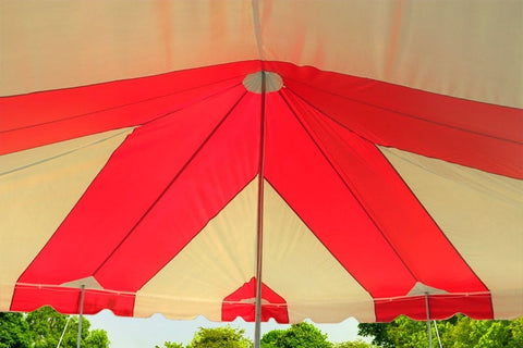 20' x 20' Weekender Standard Canopy Pole Tent - Red & White