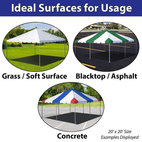 15' x 45' Premium Sectional West Coast Frame Party Tent - White, 4 Piece Sectional