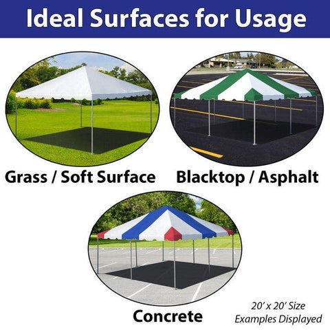 20' x 20' Premium West Coast High Peak Frame Tent, White