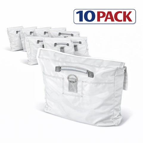 Commercial Sand Bags, White 10 Pack