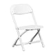 Kids White Plastic Folding Chair