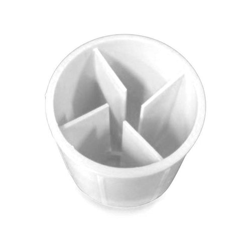 2" White Plastic Tent Stake Cap - 10 Pack