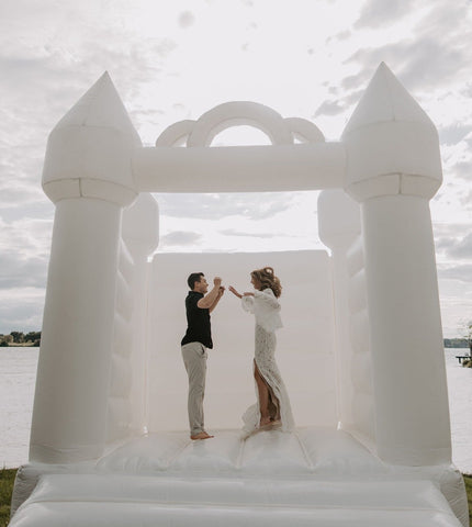 Crossover Wedding White Bounce House