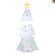 8.5' Gemmy Airblown Inflatable White Christmas Tree w/ Star and Ornaments