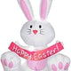 3 1/2' Gemmy Airblown Inflatable White Easter Bunny w/ Pink Belly