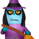 3 1/2' Gemmy Airblown Inflatable Halloween Frowning Witch Holding Broom
