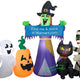 12' Gemmy Airblown Colossal Halloween Witch and Friends Scene w/ Banner